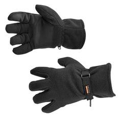Black fleece lined insulated glove 