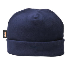 Navy insulated fleece lined hat.