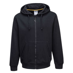 Black Portwest Hooded nickel sweatshirt. Sweatshirt has pockets on the body and a hood with drawstring tighten. Hoodie is full zip.