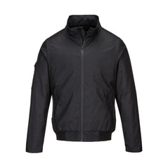 KX3 Bomber Jacket in black with zip and elasticated bottom
