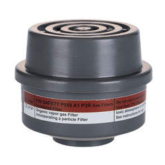 Grey portwest P950 combination filter. Filter has a special thread for facemask fitting.