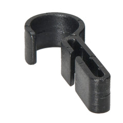 Black universal head light safety hard hat clip. Clips have a pack of 100. 