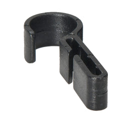 Black universal head light safety hard hat clip. Clips have a pack of 100.