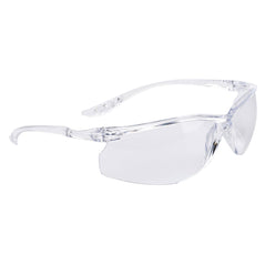Portwest lite safety spectacle with clear lens and clear grame
