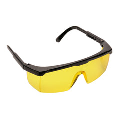 Amber safety glasses with black frame