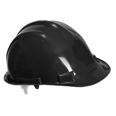 Black expertise safety hard hat.