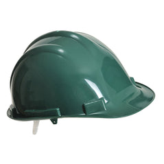 Green expertise safety hard hat.