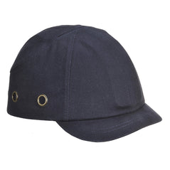 Navy portwest short peak bump cap. Bump cap has side holes for ventilation and a short peak front.Black portwest short peak bump cap. Bump cap has side holes for ventilation and a short peak front.