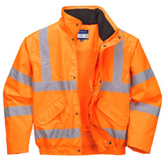 Orange Hi-Vis Breathable mesh lined Jacket with reflective strips