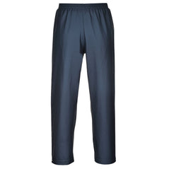 Navy Portwest Sealtex classic Trousers. Trousers have an elasticated waist.