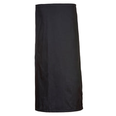 Black portwest waist apron. Apron has waist tighten and a pocket for storage.