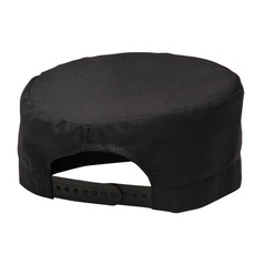 Black chefs hat with snapback fasten