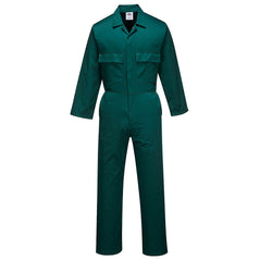 Bottle Green euro work coverall with two chest pockets.