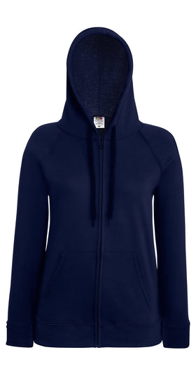 Women's lightweight hooded sweatshirt jacket