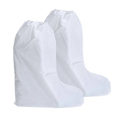 White disposable biztex microporous boot covers