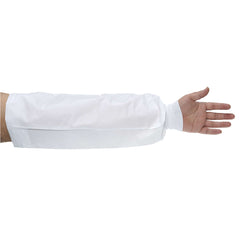 White disposable biztex microporous sleeve covers with knitted cuff