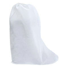 White disposable biztex sms boot covers. boot covers are fire retardant.