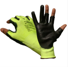 Three digit Green and Black 500GRB-1 Cut resistant gloves, The gloves are cut level 3/B,The gloves are optimised for the construction industry.
