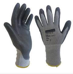 Grey and Black 500GB Cut resistant gloves, The gloves are cut level 5/B,The gloves are optimised for the construction industry.