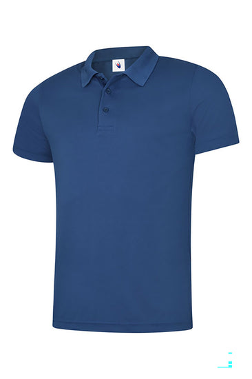 Uneek Clothing UC127 200GSM Mens Super CoolWorkwear Poloshirt with short sleeves in royal blue with royal blue buttons and collar.
