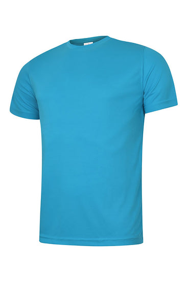 Uneek Clothing UC315 - 140 GSM Ultra Cool T-shirt with short sleeves and round neck in sapphire blue.