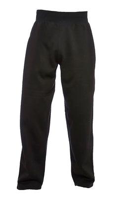 Uneek Clothing UC521 Childrens Jog Bottoms in black with pockets and elasticated waist. 