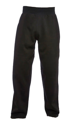 Uneek Clothing UC521 Childrens Jog Bottoms in black with pockets and elasticated waist.