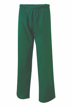 Uneek Clothing Scrub Trousers in bottle green with elasticated waist.