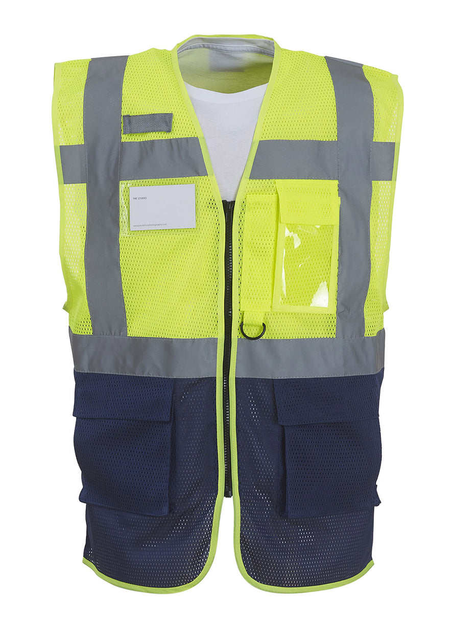 Hi-vis top cool open-mesh executive waistcoat (HVW820)
