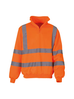 Hi-vis ¼ zip sweatshirt (HVK06)