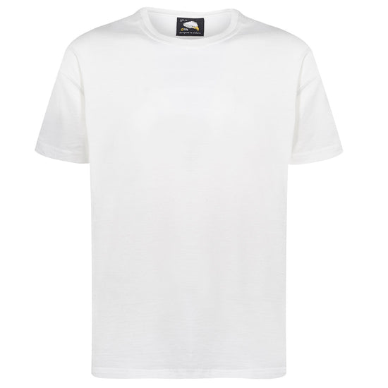 Orn Workwear Plover T-Shirt with round neck in white.