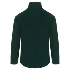 Back of Orn Workwear Albatross Fleece in bottle green with full zip fasten.