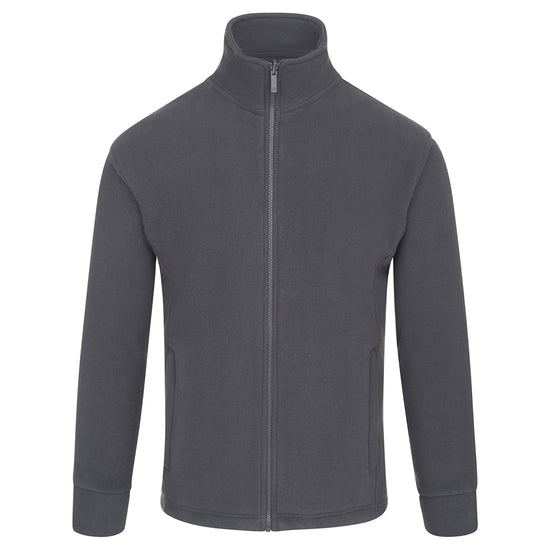 Orn Workwear Albatross Fleece in graphite grey with full zip fasten.