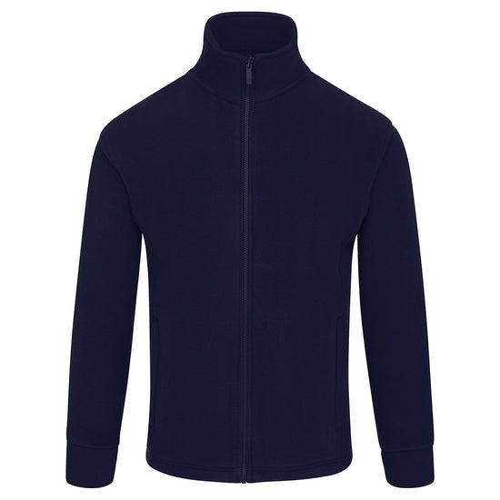 Orn Workwear Albatross Fleece in navy with full zip fasten.