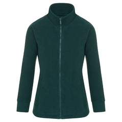 Orn Workwear Ladies Albatross Fleece in bottle green with full zip fasten.