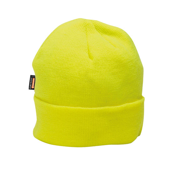 Yellow Knit Cap with Insulatex Lined log tag