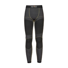 Charcoal Air Baselayer Legging with yellow trim