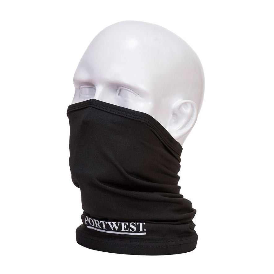 Black neck tube with Portwest branding.