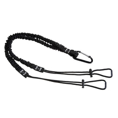 Black elasticated double tool lanyard 