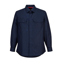 Bizflame plus FR Shirt in Navy blue with large chest pockets.