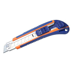 Portwest Snap on Knife. Knife is blue and orange and has a push up blade.
