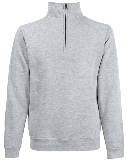 Premium 70/30 zip-neck sweatshirt