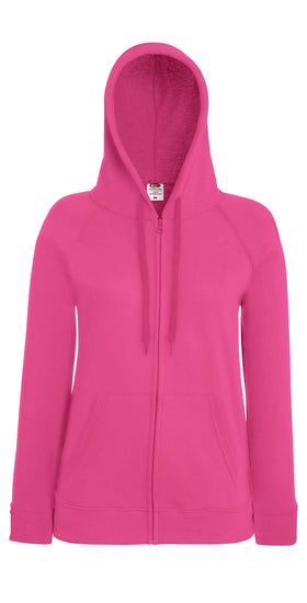 Women's lightweight hooded sweatshirt jacket