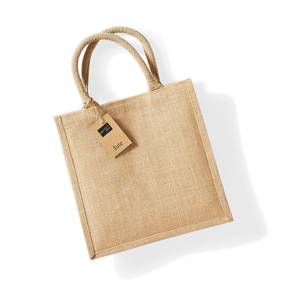 Westford Mill Printers Midi Jute Tote Bag - Cotton Shopping Handbag In Navy - View #10