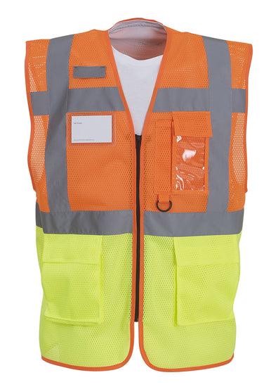 Hi-vis top cool open-mesh executive waistcoat (HVW820)