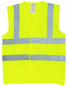 Flame-retardant hi-vis sleeveless waistcoat (HVW100FR)