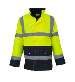 Hi-vis two-tone motorway jacket (HVP302)