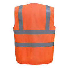 Hi-vis flame-retardant anti-static waistcoat (HVW100ASFR)