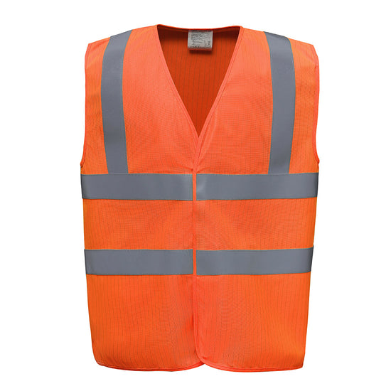 Hi-vis flame-retardant anti-static waistcoat (HVW100ASFR)