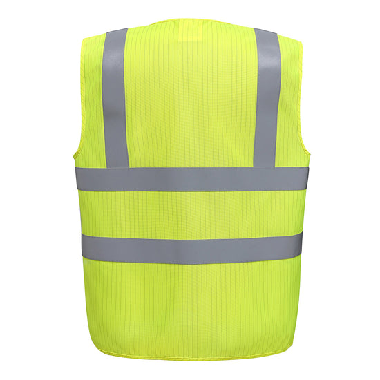 Hi-vis flame-retardant anti-static waistcoat (HVW100ASFR)